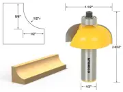 1/2" Radius Cove Edge Forming Router Bit - 1/2" Shank - Yonico 13156