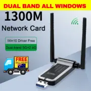 High Power Dual Antenna AC1300 USB 3.0 AC Wireless WiFi Adapter Dongle 802.11AC