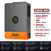 10KW 48V 240V Pure Sine Wave Solar Hybrid Controller 200A MPPT Solar Inverter