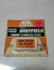 Sheffield Razor Blades Perma Sharp Double Edge Factory Sealed Vtg USA Package