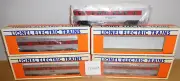 LIONEL 16055 to 16057, 60 SANTA FE SF STREAMLINED PASSENGER 4 CARS O GAUGE TRAIN
