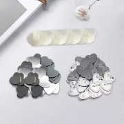 100 x Blank Button Badges Iron Button Maker Clear Mylar Supplies Heart Shape
