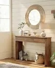 Console Table, 47.2 Inches Sofa Table Entry Table with 3 Drawers, Bottom Shelf