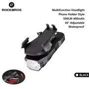 ROCKBROS Cycling Bike Font Light with Phone Holder 4000mAh MTB Bicycle Headlight