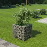 Gabion Raised Garden Bed 50x50x50 cm Galvanized Steel Planter Box
