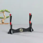 Assembly Katana Samurai Sword Holder Stand Rack Fish Pattern Velvet 2 Tier