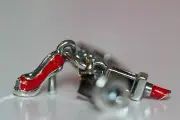 NIB PANDORA GLAMOUR TRIO CHARM BEAD 792156ENMX W/GIFT BOX BagTag $60 Retired