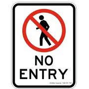 Prohibition Sign - No Entry
