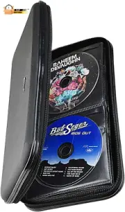 CD DVD Case, 72 Capacity Heavy Duty Wallet, DVD CD Case Holder for Car, Hard Sh