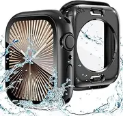 Goton 2 in 1 Waterproof Case Compatible for Apple Watch Series 10 Screen Protector 42mm, 360 Protective Glass Face Cover Hard PC Bumper + Back Frame for iWatch Accessories 42 mm