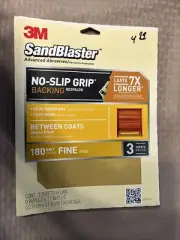 5 Between Coats SandBlaster Sandpaper. Advanced Abrasives. 20180-G. 3M. 180-grit