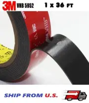 3M 1" x 36 ft VHB Double Sided Foam Adhesive Tape 5952 Automotive Mounting 24mm