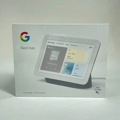 New Google Nest Hub 2nd Gen Smart Display Charcoal GUIK2