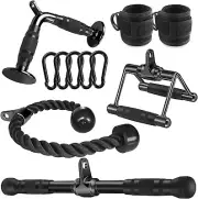 Solid Steel Cable Machine Accessories for Home Gym, Triceps Pull Down Attachment