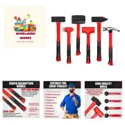 Ultimate 6-Piece Hammer Collection: Shock-Absorbing Handles for All Projects