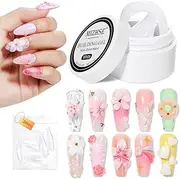 MIZHSE White Solid Builder Gel, 3D Nail Gel Non-Sticky Hand for 3D Sculpting Nail Art Carving Modelling and Nail Extension Soak Off UV/LED Nail Art Salon Home DIY 15g