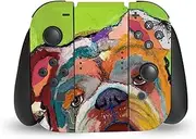 Official Michel Keck Bulldog Art Mix Vinyl Sticker Gaming Skin Decal Cover Compatible with Nintendo Switch Joy-Con Controller