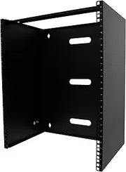 StarTech.com 14U Wall Mount Network Rack, 14 in Deep (Low Profile), 19" Patch Panel Bracket for Shallow Server, IT Equipment, Network Switches, 77lbs/35kg Weight Capacity, Black (RACK-14U-14-BRACKET)
