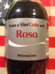 Share A Diet Coke With Rosa Limited Edition Coca Cola Bottle 2014 USA
