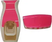 BEBEMOKO Toothpaste Squeezer Dispenser Brush Holder Automatic Plastic for Family 5 Brush Holders