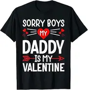 [X.Style] Sorry Boys Daddy is My Valentine Baby Girl Toddler Daughter ds1392 T-Shirt (XL) Black