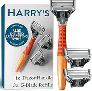 Harry's Razors for Men - Shaving Razors for Men includes a Mens Razor and 3 Razor Blade Refills (Ember)