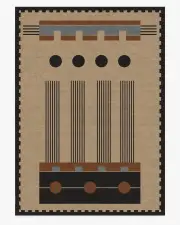305' x 425' | Machine Washable Runner Rug | Kid & Pet Friendly | Indoor Rug | Architectural Digest Kasi Black & Tan Rug | Ruggable