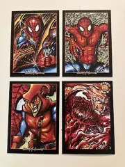 Spider-Man Iron Spider Hobgoblin Carnage 4 Sketch Card Print Set Chris McJunkin