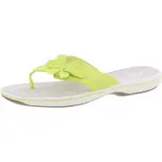 Cloudsteppers by Clarks Womens Green Flip-Flops 12 Medium (B,M) BHFO 6229