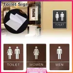 BATHROOM SIGN SELF-ADHESIVE ACRYLIC TOILET SIGN MEN/WOMEN/TO