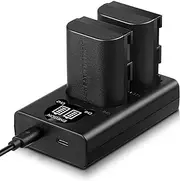 [ENEGON] LP-E6 Rechargeable Battery Pack (2pack) and Dual USB LED Charger, Compatible with Canon LP-E6, LP-E6N and Canon EOS R,R5,R6,5D Mark II III IV, 5Ds, 5DS R, 6D, 7D, 7D Mark II, 60D, 70D, 80D,90D