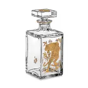 Vista Alegre Golden Whisky Decanter with Gold Tiger