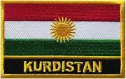 Uijokdef 1 PCS Kurdistan Flag Patches Iron On or Sew On Embroidered Tactical Military National Kurdistan Patch (KURDISTAN)