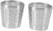 MOBUTOFU 1 Set Outdoor Water Bottle Set Stainless Steel Cups Reusable Drink Cup Sturdy Drink Cup Small Drinks Cup Reusable Drinks Cup Outdoor Metal Cup Stackable Portable Camping Cups