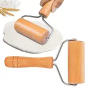 Small Rolling Pin, Wooden Dough Roller, Non-Stick Pizza Roller, Dough Baker R...