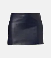 [Khaite] Khaite Jett leather miniskirt AU 16 blue