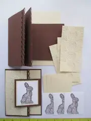 Stampin Up Easter Card Making Kit Chocolate Bunny Make A total 4 card Embossed