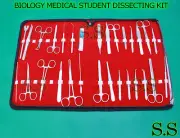 40 PCS BIOLOGY LAB ANATOMY MEDICAL STUDENT DISSECTING KIT+ SCALPEL BLADES #24