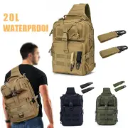 Men's Tactical Shoulder Bag Molle Sling Army Bags Military Backpack Carabiner