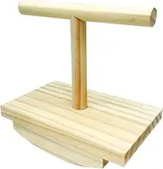 Parrot Perch - Parrot Stand | Parrot Stand Bird Stand | Bird Perches for Cage | Wooden Toy Training Station Swinging Standing Interactive for Desk Window Outside Birdwatching Monitor