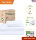 Cotton King Sheets Set Percale Deep Pocket GOTS Certified Crisp Cool Durable