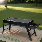 Stainless Steel Mesh BBQ Grill Portable Foldable Outdoor Camping Steel Black