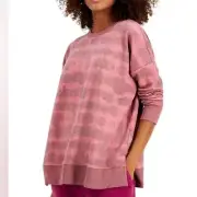 Ideology Women's Tie-Dyed Long-Sleeve Shirt, large rosetta