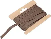 uxcell Double Fold Bias Tape for Sewing 1/3 Inch x 6 Yards Satin Pre-fold Continuous Binding Tape for Seaming Quilting Hemming Binding DIY Crafts, Brown