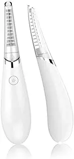Electric Heated Eyelash Curler for Women Quick Heating Curling Tool Mini for Comfortable Grip for Volume and Results White