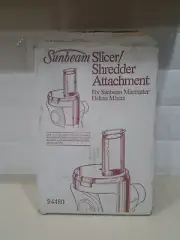 VINTAGE SUNBEAM MIXMASTER DELUXE MIXER SLICER SHREDDER ATTACHMENT 94480 NIB