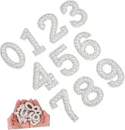DOITOOL 1 Set Pearl Number Patch for Clothing DIY Badge Applique Delicate Coat Patches for Dress Bags Backpacks Simple Application Durable Crafting Accessory