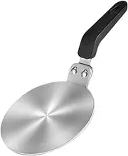 Cooking Induction Adapter - Stainless Steel Induction Adapter Plate, Induction Hob Converter, Hot Heat Diffuser Adapter Converter, Heat Induction Adapter, Plate Heat Diffuser With Handle