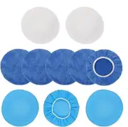 10Pcs Car Buffer Bonnets Pads 9-10 Inch Waxers Bonnet Covers for Buffer Polisher