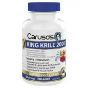 Caruso's King Krill 2000mg + Vitamin D3 One A Day Cap X 30